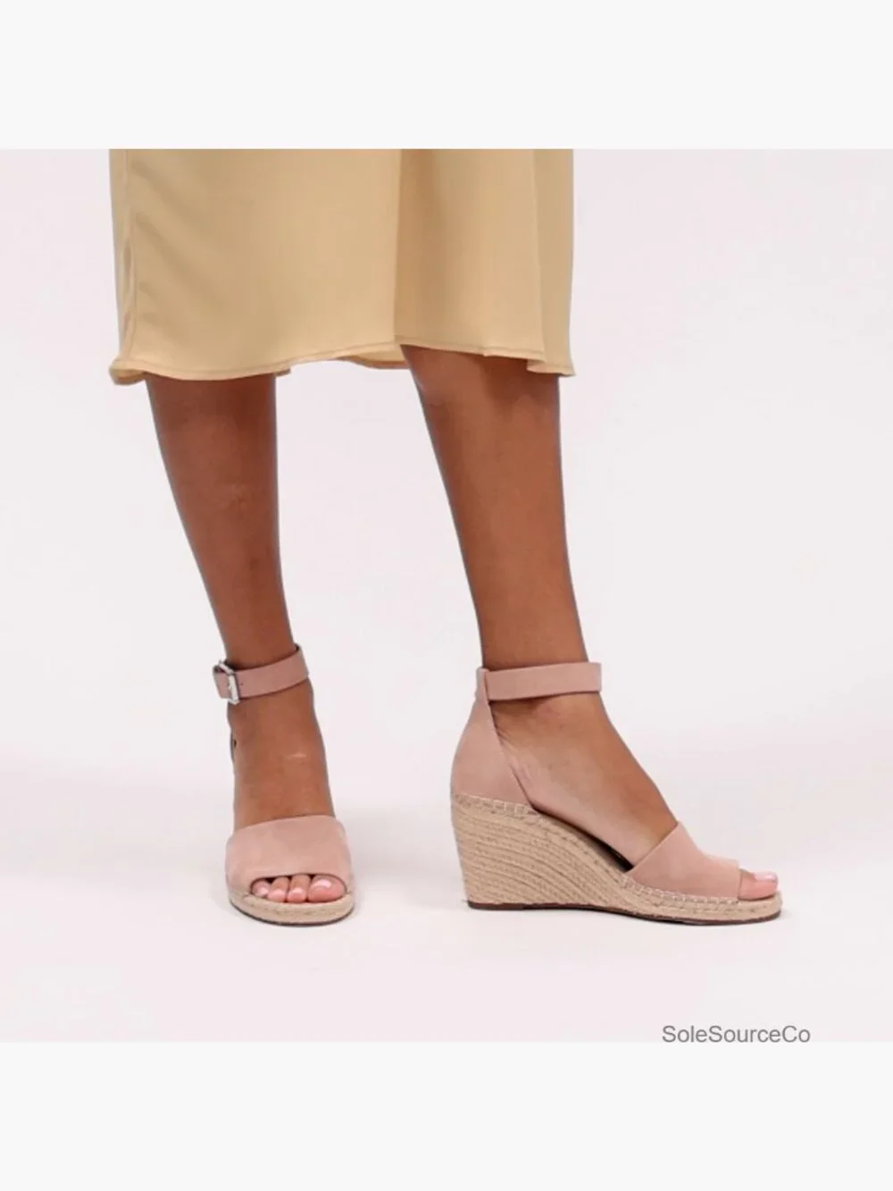 Woven Wedge Espadrille Sandals with Ankle Strap